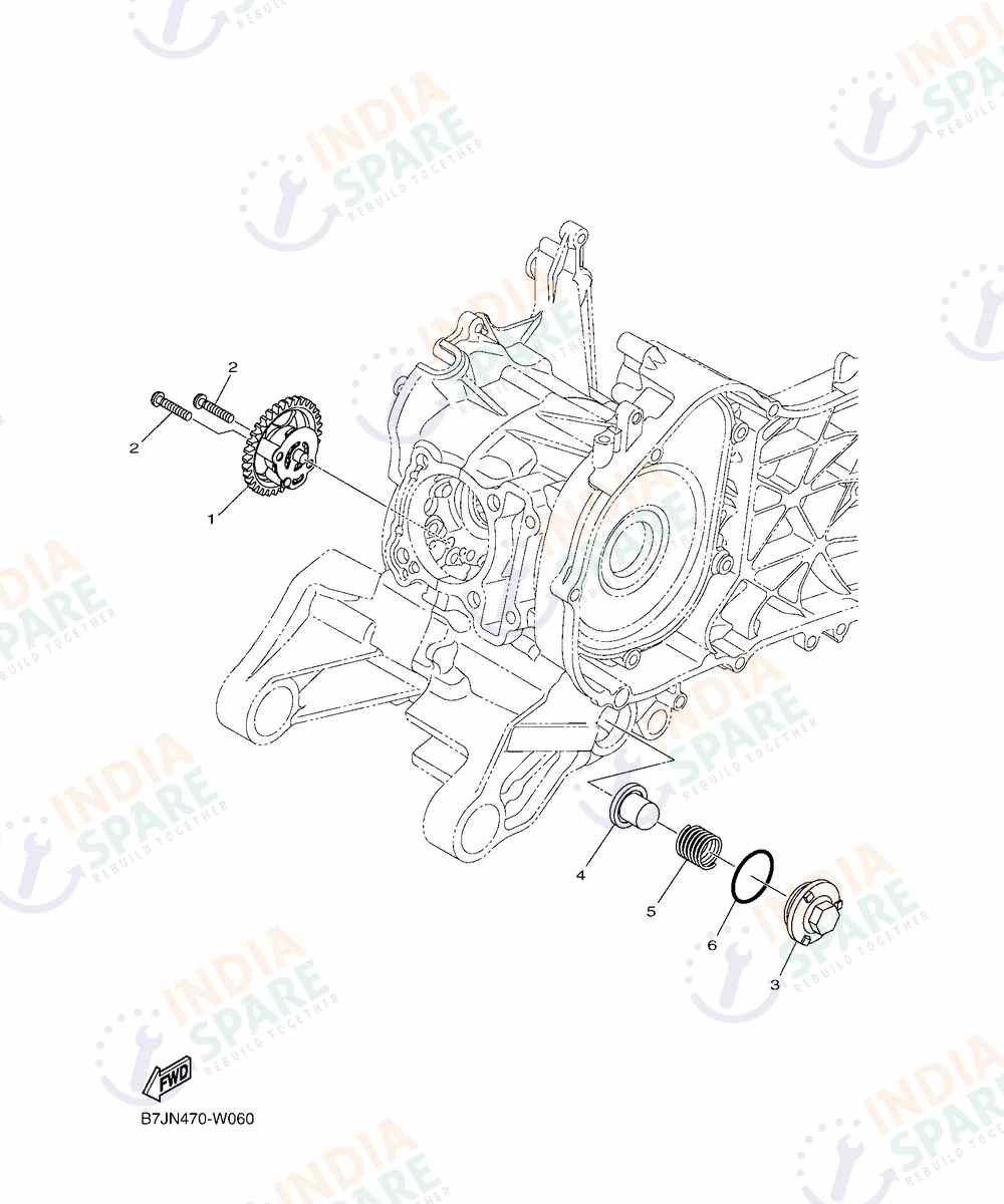 YAMAHA BGPK Fascino 125CC Drum Series OIL PUMP